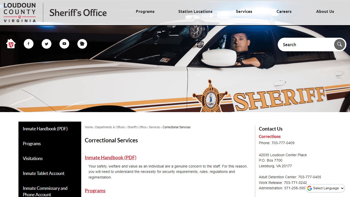 Correctional Services | Loudoun County, VA - Official Website